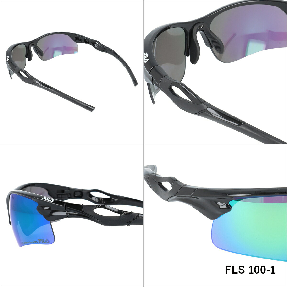 フィラ サングラス スポーツサングラス ランニング向けサングラス 偏光レンズ ランニング ジョギング ゴルフ テニス ロードバイク 自転車 釣り アウトドア キャンプ BBQ アジアンフィット FLS 100 ユニセックス 交換レンズ付き 2組 専用ケース付属通販格安セール情報 楽天 通販