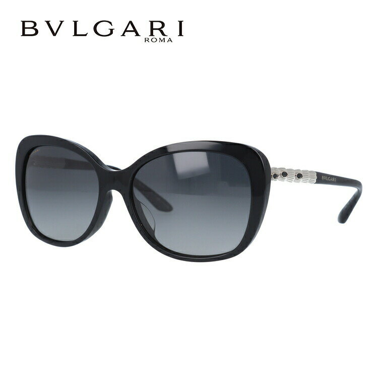 ブルガリ サングラス（レディース） 【国内正規品】ブルガリ 偏光サングラス BVLGARI セルペンティ BV8179KF 5190T3 57 57 ブラック/シルバー アジアンフィット SERPENTI 釣り ドライブ レディース モデル UVカット ラッピング無料