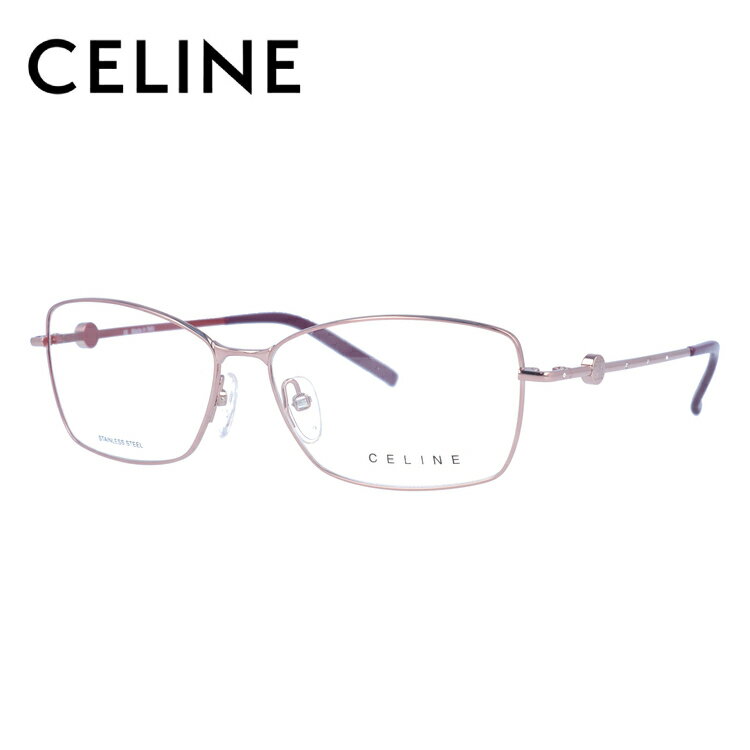 セリーヌ メガネ レディース セリーヌ メガネフレーム 【スクエア型】 おしゃれ老眼鏡 リーディンググラス CELINE VC1243S 0SE2 55サイズ レディース ブラゾン アイコン ロゴ スワロフスキー プレゼント 記念日