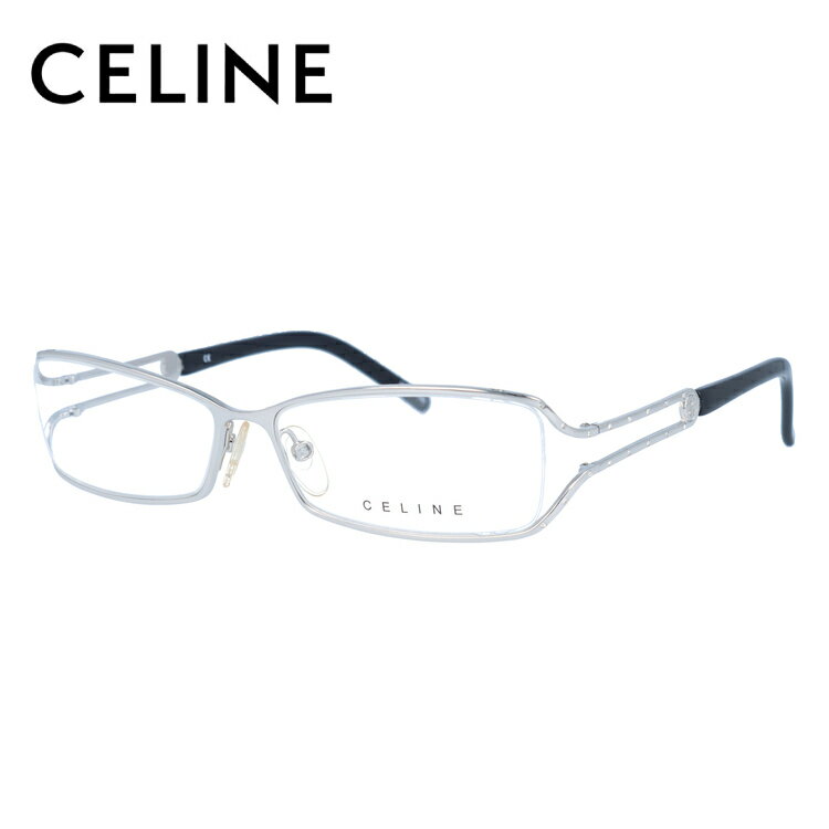 セリーヌ メガネ レディース セリーヌ メガネフレーム 【スクエア型】 おしゃれ老眼鏡 リーディンググラス CELINE VC1309S 0579 54サイズ レディース ブラゾン アイコン ロゴ ラインストーン プレゼント 記念日