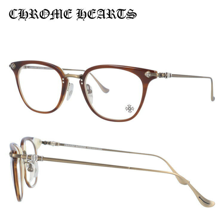 クロムハーツ メガネフレーム 【ウェリントン型】 CHROME HEARTS SHAGASS 51 DTB/OG Demi Tort Bone/Old Gold 51サイズ ユニセックス メンズ レディース 日本製 フローラル プレゼント 記念日