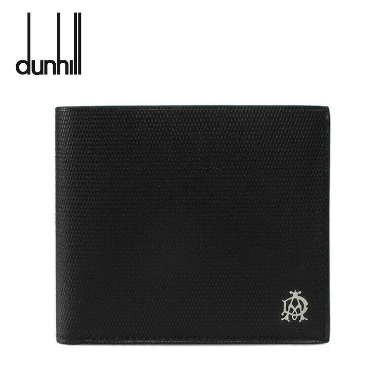 ダンヒル 二つ折り財布（メンズ） ダンヒル 折り財布 dunhill L2AE32A ENGINE TURN エンジンターン ブラック 小銭入れ有 レザー メンズ 誕生日 記念日 ご褒美 新社会人 ギフト プレゼント プレゼント 記念日