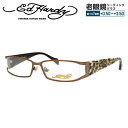 エドハーディー メガネフレーム おしゃれ老眼鏡 リーディンググラス EdHardy 眼鏡 EHOA009 2 BROWN ブラウン メンズ レディース ダテメガネ 紫外線対策 プレゼント 記念日