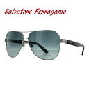 フェラガモ サルヴァトーレ フェラガモ サングラス Salvatore Ferragamo SF138SA-029 59 マットシルバー/ブラック アジアンフィット レディース 女性 UVカット プレゼント 記念日