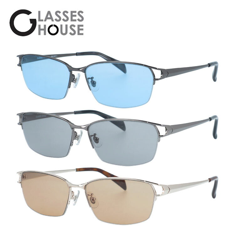 グラスハウス サングラス アジアンフィット（フルフィット） 調整可能ノーズパッド（クリングス） GLASSES HOUSE GHS 9507 57サイズ 全3カラー スクエア型 ユニセックス メンズ レディース 国内正規品(4.0)