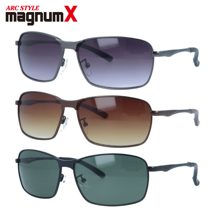 マグナムエックス サングラス magnumX MAX 3001 全3カラー 60サイズ スクエア メンズ レディース 紫外線対策 UVカット おしゃれ プレゼント ギフト 記念日