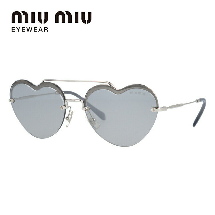 【国内正規品】ミュウミュウ サングラス ミラーレンズ miu miu MU62US 1BC1I2 58サイズ ラウンド ユニセックス メンズ レディース ハート プレゼント 記念日 敬老の日のサムネイル