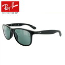 【海外正規品】レイバン Ray-Ban サングラス アンディ ANDY フルフィット RB4202F 606971 57 ブラック/グレーグリーン メンズ レディース RayBan UVカット