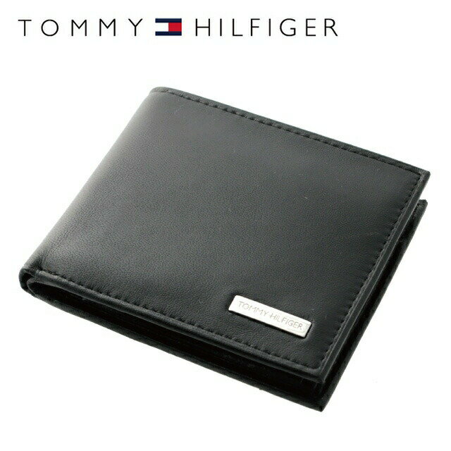 【訳あり】【仕様違い】トミーヒルフィガー 財布 TOMMY HILFIGER 二つ折り財布 31TL25X016-001 （0096-5475/01） ブラック 小銭入れ有 折り財布 ウォレット レザー 革 トミー シンプル ワケあり 難あり 男性 夫 彼氏 息子 新社会人 新生活 新社会人 ギフト プレゼント