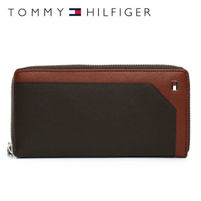 【訳あり】トミーヒルフィガー 財布 TOMMY HILFIGER 長財布 31TL13X030-292 （0096-4166/04） ダークブラウン/ブラウン 小銭入れ有 財布 ウォレット レザー（本革） トミー シンプル ワケあり 難あり 男性 夫 彼氏 息子 ビジネス 新社会人 ギフト プレゼント