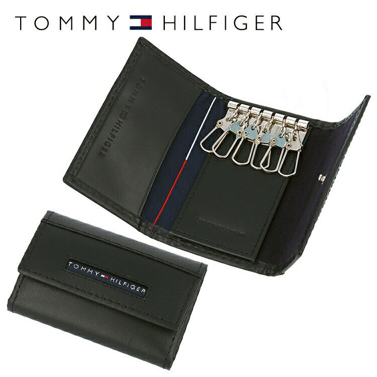 トミー ヒルフィガー キーケース 【訳あり】トミーヒルフィガー TOMMY HILFIGER キーケース 31TL17X017-001 （0094-5692/01） ブラック （6キーホック） レザー 革 トミー シンプル ワケあり 難あり 男性 夫 彼氏 息子 新社会人 新生活 ビジネス 新社会人 ギフト プレゼント プレゼント 記念日