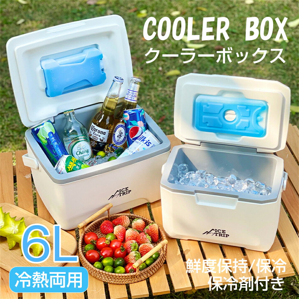6Lクーラーボックス 保冷剤付き 保温 保冷バッグ 小型 軽量 クーラーボックス クーラーBOX ハード COOLER BOX 保冷バッグ ランチボックス おしゃれ かわいい 部活 ピクニック アウトドア 釣り BBQ 海水浴 お花見 ソロキャンプ 防災 クーラーバッグ 6L