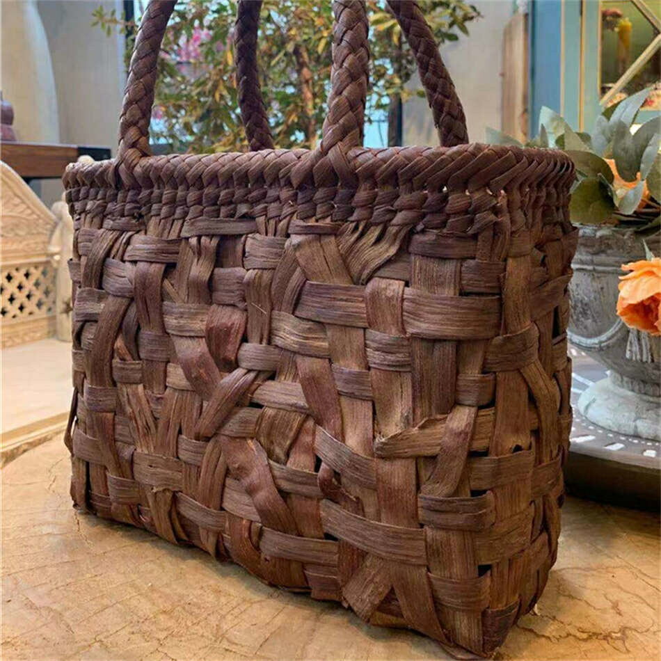 樂天商城 - 山葡萄かごバッグ ハンドメイド 山葡萄籠バッグ レディースハンドバッグ 最高級 手編み バッグ 手作り 職人 ハンドメイド 山葡萄籠バッグ レディースハンドバッグ レディース 通勤 おしゃれ かご トートバッグ カゴバッグ 籠バッグ 母の日 プレゼント