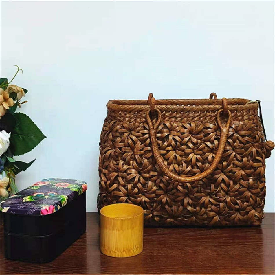 乐天商城 - 山葡萄かごバッグ ハンドメイド 山葡萄籠バッグ レディースハンドバッグ 最高級 手編み バッグ 手作り 職人 ハンドメイド 山葡萄籠バッグ レディースハンドバッグ レディース 通勤 おしゃれ かご トートバッグ カゴバッグ 籠バッグ 母の日 プレゼント