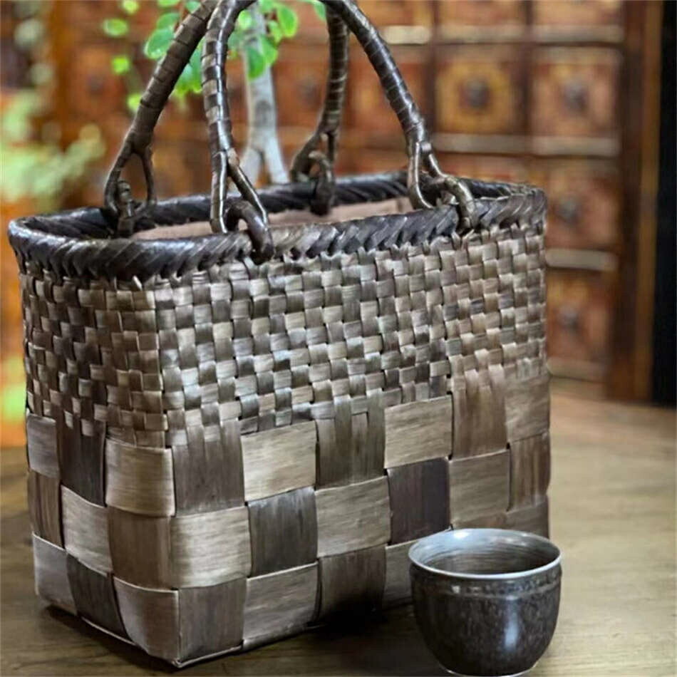 乐天商城 - 山葡萄かごバッグ ハンドメイド 山葡萄籠バッグ レディースハンドバッグ 最高級 手編み バッグ 手作り 職人 ハンドメイド 山葡萄籠バッグ レディースハンドバッグ レディース 通勤 おしゃれ かご トートバッグ カゴバッグ 籠バッグ 母の日 プレゼント