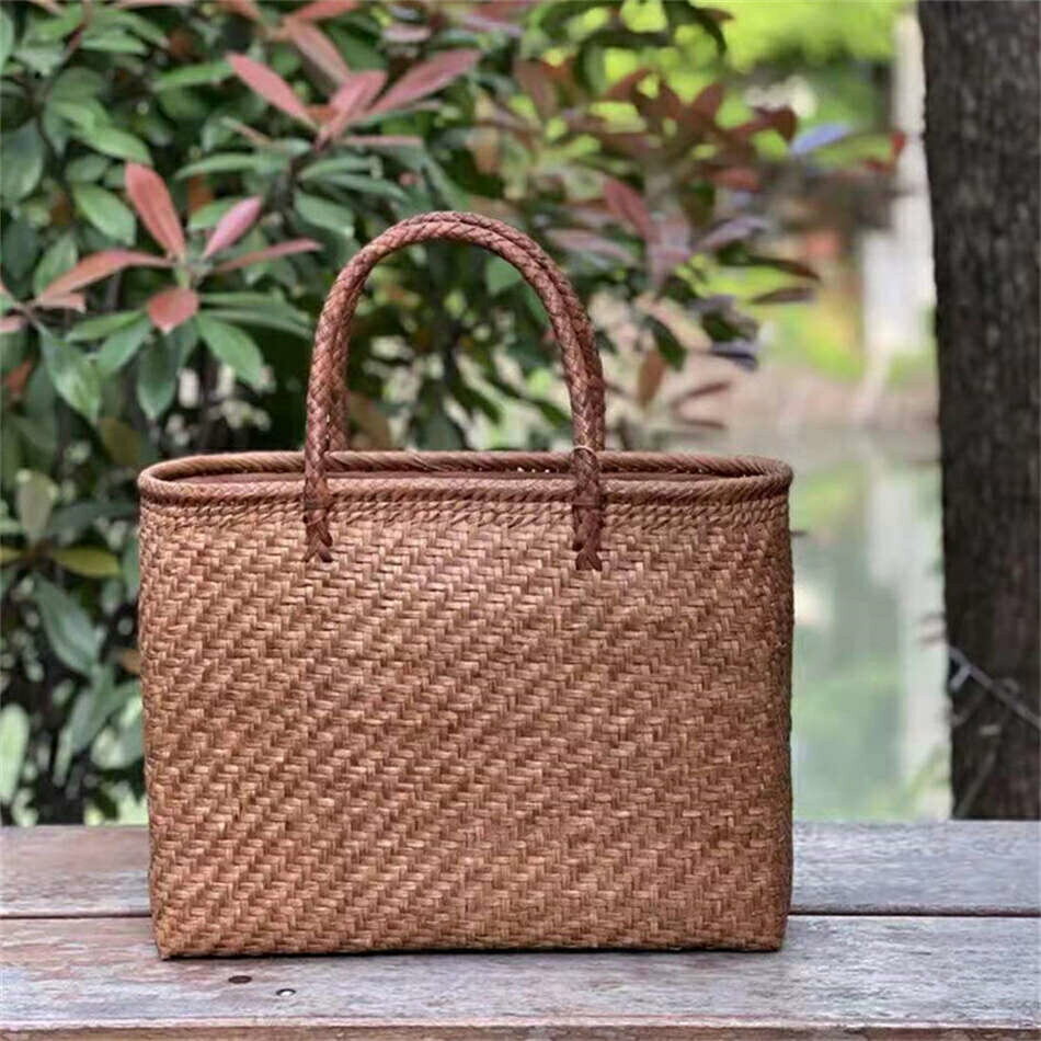 Tote Bag Type - 山葡萄かごバッグ ハンドメイド 山葡萄籠バッグ レディースハンドバッグ 最高級 手編み バッグ 手作り 職人 ハンドメイド 山葡萄籠バッグ レディースハンドバッグ レディース 通勤 おしゃれ かご トートバッグ カゴバッグ 籠バッグ 母の日 プレゼント