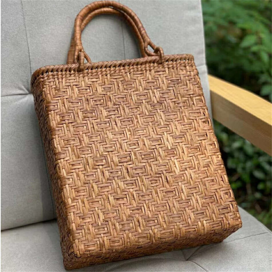 Rakuten - 山葡萄かごバッグ ハンドメイド 山葡萄籠バッグ レディースハンドバッグ 最高級 手編み バッグ 手作り 職人 ハンドメイド 山葡萄籠バッグ レディースハンドバッグ レディース 通勤 おしゃれ かご トートバッグ カゴバッグ 籠バッグ 母の日 プレゼント