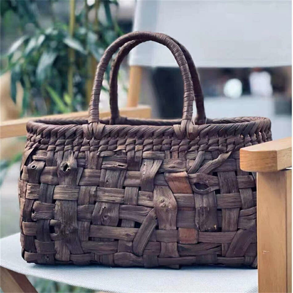 樂天商城 - 山葡萄かごバッグ ハンドメイド 山葡萄籠バッグ レディースハンドバッグ 最高級 手編み バッグ 手作り 職人 ハンドメイド 山葡萄籠バッグ レディースハンドバッグ レディース 通勤 おしゃれ かご トートバッグ カゴバッグ 籠バッグ 母の日 プレゼント