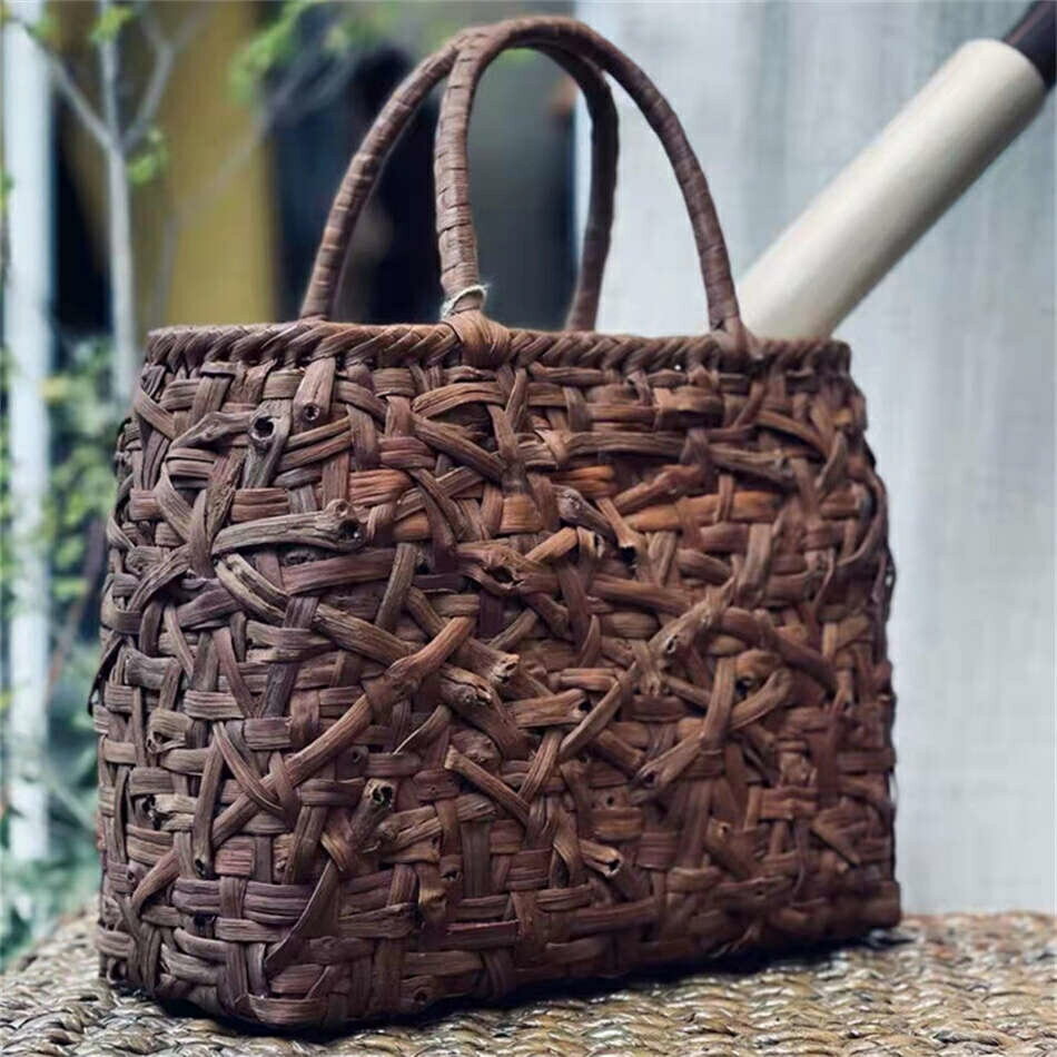 乐天商城 - 山葡萄かごバッグ ハンドメイド 山葡萄籠バッグ レディースハンドバッグ 最高級 手編み バッグ 手作り 職人 ハンドメイド 山葡萄籠バッグ レディースハンドバッグ レディース 通勤 おしゃれ かご トートバッグ カゴバッグ 籠バッグ 母の日 プレゼント