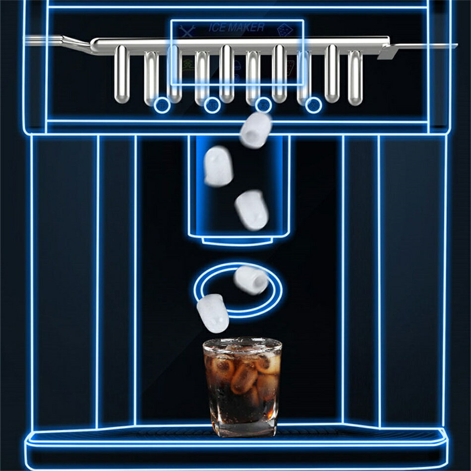 ウォーターサーバー製氷飲水一体機 小型で製氷能力15kg 家庭用/業務用 最短6分 高...