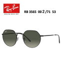 サングラス レイバン【国内正規品】｜RayBan JACK RB3565 002/71 53mm ブラック/グレーグラディエント