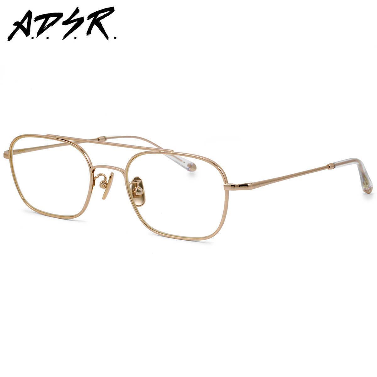 A.D.S.R. CEDRIC 02 51.5 サングラス エーディーエスアール ADSR セドリック クリアレンズ ダブルブリッジ メンズ レディース 20252ND(4.0)