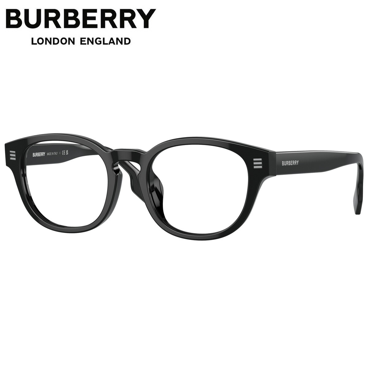 バーバリー BE2382D 3001 49 メガネ BURBERRY AUBREY ボスリントン B STRIPE 黒縁 くろぶち キーホールブリッジ Made in Itary メンズ レディース