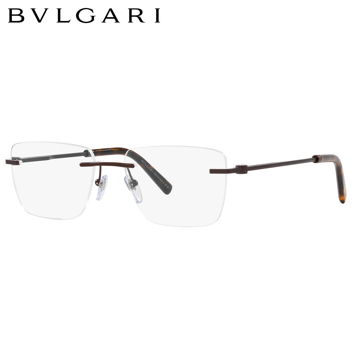 ブルガリ BV1122 2073 55 メガネ BVLGARI 縁無し メンズ レディース ツーポイント リムレス