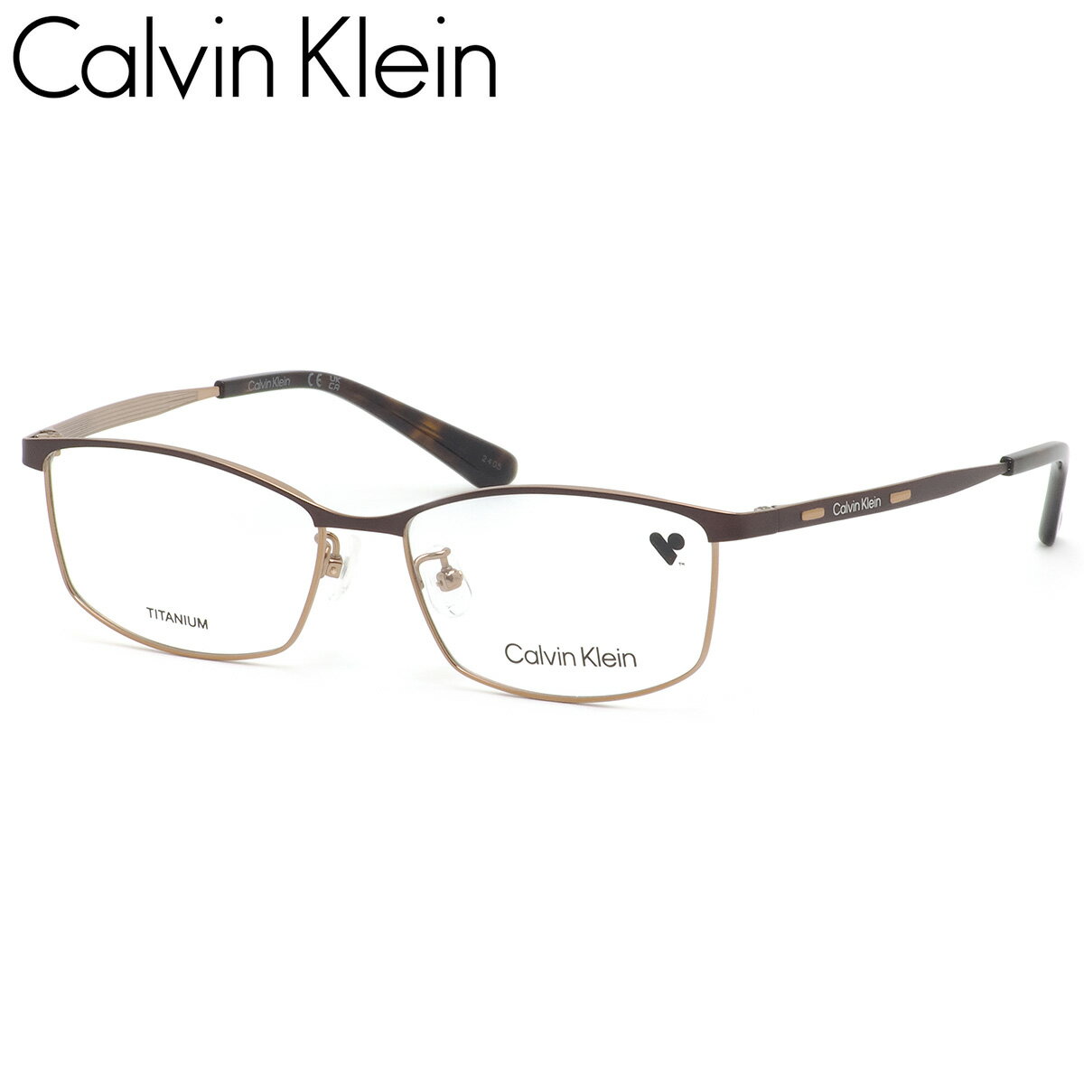 商品基本情報商品カテゴリー：メガネブランド名：Calvin Klein (カルバンクライン)型番：CK24118LB 200 フレームカラー：ブラウン レンズカラー：--紫外線カット率：--可視光線透過率：--鼻パッド：ありレンズシェイプ分類：スクエアフレームタイプ分類：フルリムフレーム材質：チタン レンズ材質：デモレンズおすすめの性別：ユニセックス ----------------------------------------------- おすすめの性別：男性にも おすすめの性別：女性にもオススメです。 -----------------------------------------------付属品：専用ケース、レンズクロス、取り扱い説明書 ※付属品の仕様は予告なく変更になる場合がございます。予めご了承くださいませ。状態：新品未使用国内正規品、ローブリッジフィット デモレンズがセットされた状態での使用はできません。ご使用の際は必ずレンズを入れ替えてください。商品サイズ情報【A】レンズのよこ幅：52mm 【B】レンズのたて幅：33mm 【C】ブリッジ幅：15mm 【D】全体のよこ幅：133mm 【E】全体のたて幅：35mm 【F】テンプルの長さ：145mmメーカー公表サイズ：52□15-145電脳眼鏡が厳選したレンズについてご希望のレンズの屈折率やコートの種類等により、「NIKON」「SEIKO」「HOYA」などのメーカーが発売している多くのレンズの中から最適なレンズを厳選しています。例えば、最も販売数の多い1.60非球面レンズの場合、無色レンズでは「Nikon」をおすすめしていますが「HOYA」をご希望でしたら代替可能です。また、UV420カットレンズは、裏面UVカット標準装備等、高性能な「TOKAI」の『ルティーナ』を使用します。レンズメーカーのご指定をご希望の場合には、可能な限り対応いたします。当店おすすめのメーカーと指定可能なメーカーの一覧は、下記のとおりです。※当店指定のレンズに限らせていただきます。レンズ名の指定は、お受けいたしかねます。※ご指定可能なメーカー※ご希望のメーカーがご指定可能なメーカーのリストにない場合や、当店指定以外のレンズ、調光レンズ、偏光レンズ等、選択肢にないレンズもお問い合わせいただきましたら、ご対応の可否等についてお調べさせていただきます。その際、差額が発生する可能性がございますので、予めご了承ください。CK24118LB 200 52シンプルでありながら存在感のあるスクエアフォルムが魅力の「CK24118LB」。軽量かつ耐久性に優れたチタン製で、長時間の使用でも快適な掛け心地を実現しました。ブリッジからブローラインにかけて一体感のあるシートメタル構造は、ミニマルでモダンなデザインを強調し、洗練された印象を与えます。また、足付きノーズパッドをセッティングすることにより、鼻へのフィット感も抜群です。さらに、テンプル部分にはカルバンクラインのロゴがさりげなく施され、高級感とブランドのアイデンティティを演出。デザイン性と機能性を兼ね備えた一本で、日常から特別なシーンまで幅広く活躍します。北海道・沖縄＆離島も対象メガネ・サングラスはいつでも日本全国送料無料※小物など一部対象外商品がございます。