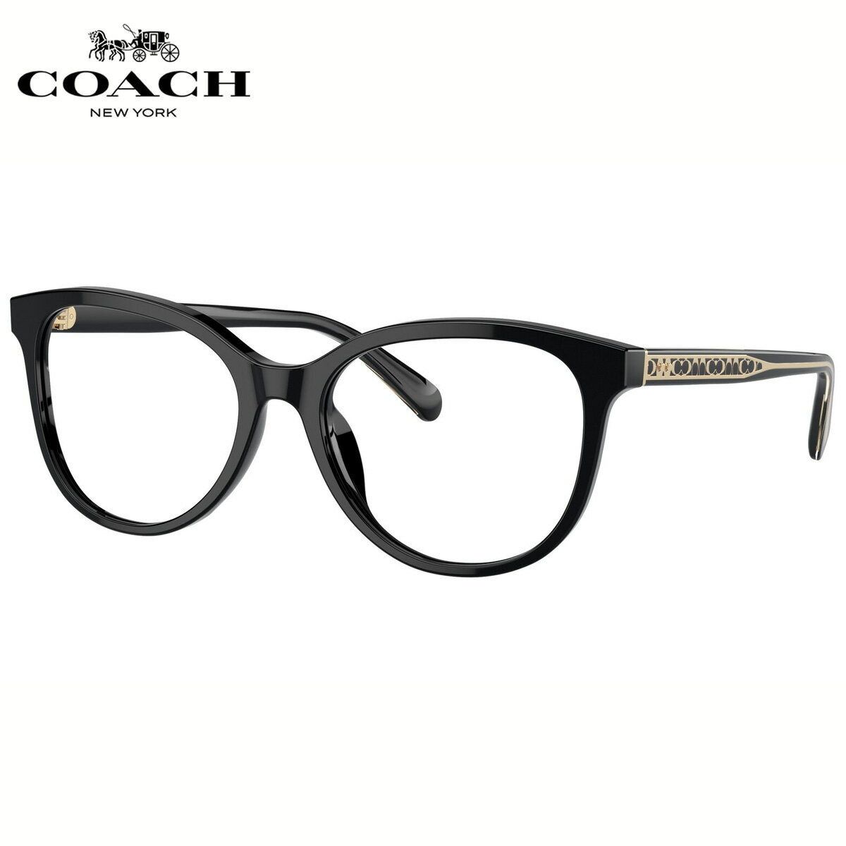 コーチ HC6236U 5002 55 メガネ COACH オプティック シグネチャー 黒縁 くろぶち レディース