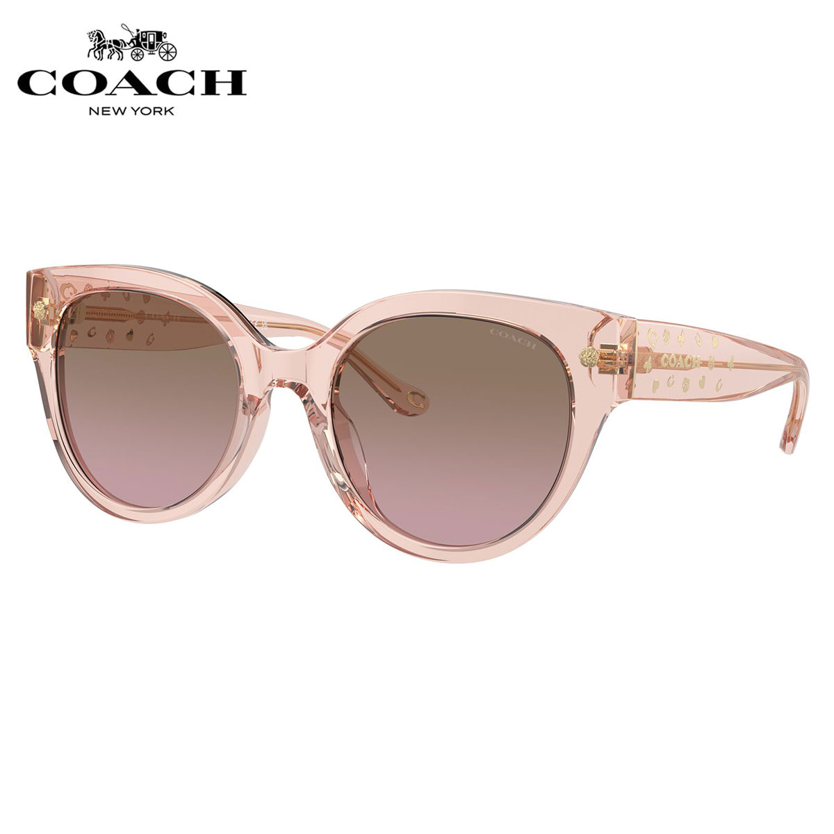 COACH - コーチ HC8393U 566814 53 サングラス COACH クリアピンク ティーローズ レディース