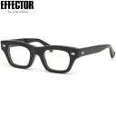 エフェクター check BK 48サイズ メガネ UVカット仕様伊達メガネレンズ付 EFFECTOR チェック 日本製 メンズ レディース