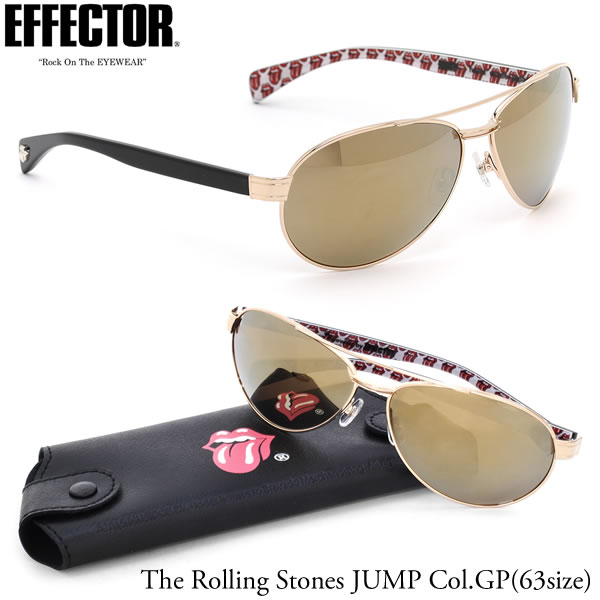 エフェクター JUMP GP 63サイズ サングラス EFFECTOR × The Rolling Stones ザ・ローリング・ストーンズ ジャンプ ローリングストーンズ ウエリントン 日本製 メンズ レディース