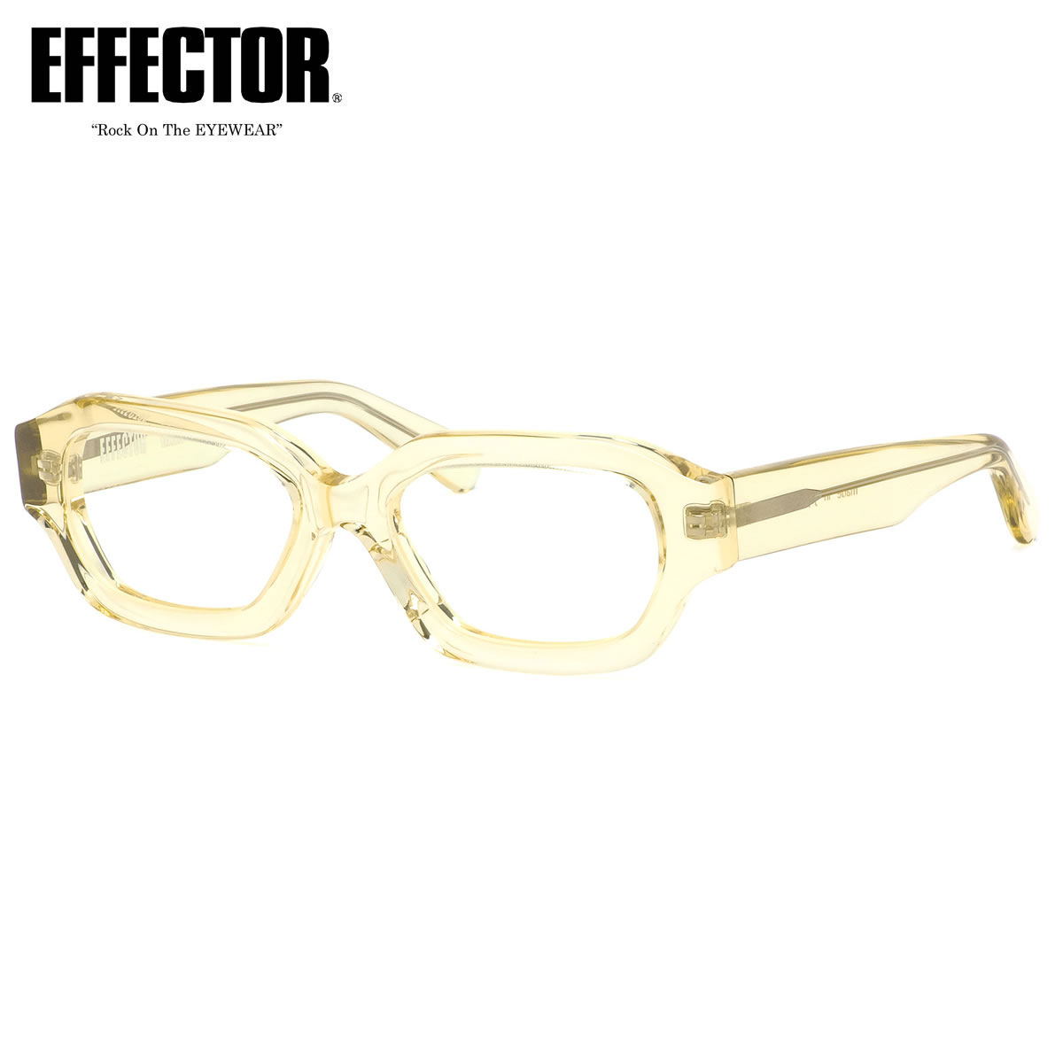 エフェクター GAIN KI 53サイズ メガネ UVカット仕様伊達メガネレンズ付 EFFECTOR ゲイン スクエア 日本製 メンズ レディース