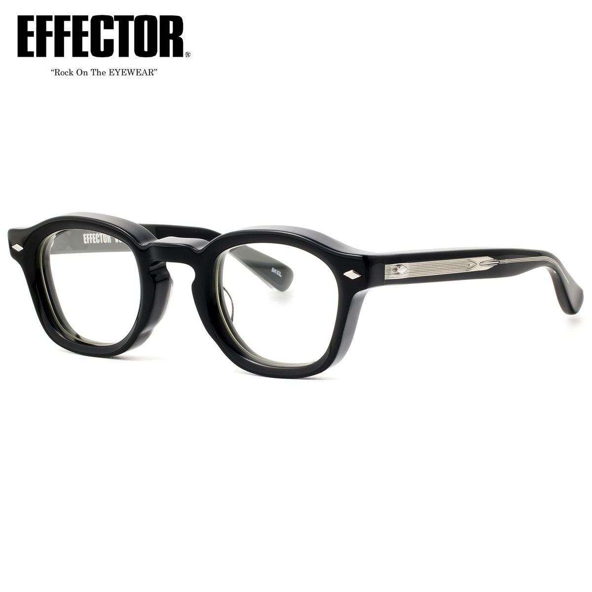 エフェクター メガネ VOLTA BKCL 43 UVカット 伊達メガネレンズ付 EFFECTOR ボルタ ヴォルタ クリア 日本製 鯖江 国産 メンズ レディ...