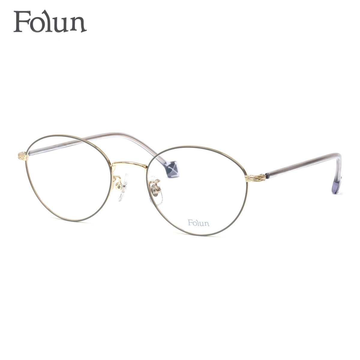 Rakuten - フォルン FL2027 GD/GY 50 メガネ Folun βチタン レディース