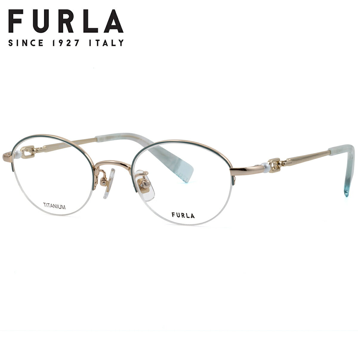 Rakuten - フルラ VFUB38J 0I88 47 メガネ FURLA ハーフリム ローブリッジフィット アジアンフィット レディース