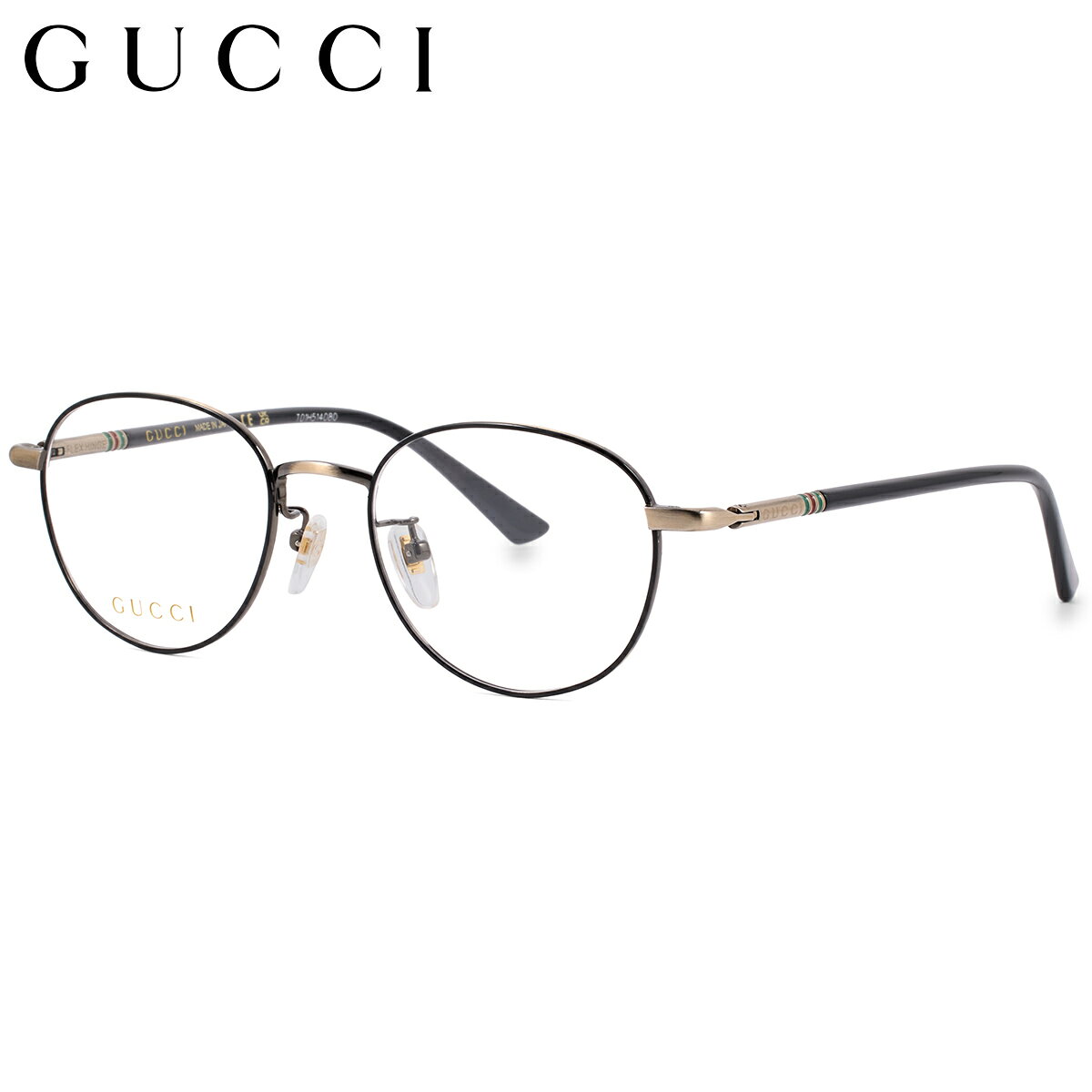 RENOMA - グッチ GG1128OJ 001 50 メガネ GUCCI ウェブストライプ バネ丁番 日本製 made in Japan メンズ レディース