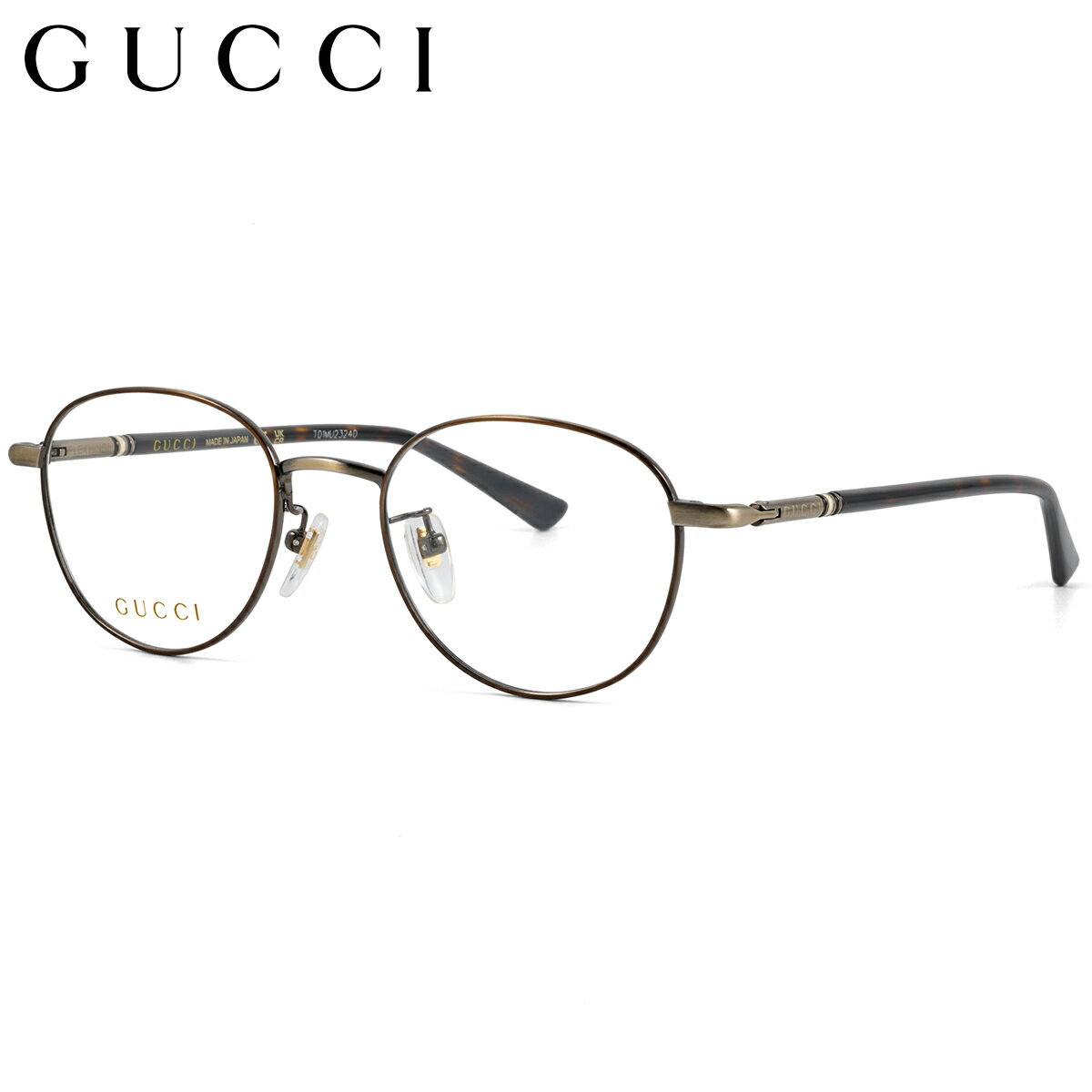 Rakuten - グッチ GG1128OJ 002 50 メガネ GUCCI ウェブストライプ バネ丁番 日本製 made in Japan メンズ レディース
