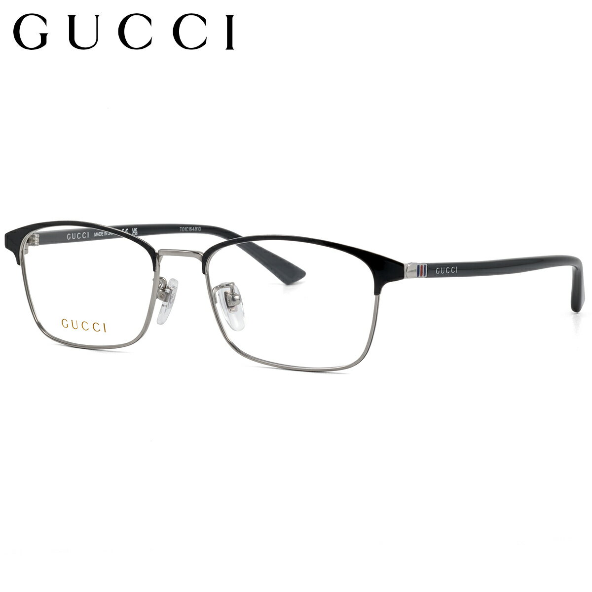 Rakuten - グッチ GG1475OJ 002 55 メガネ GUCCI サーモント ブロー ウェブストライプモチーフ 日本製 made in Japan メンズ レディース
