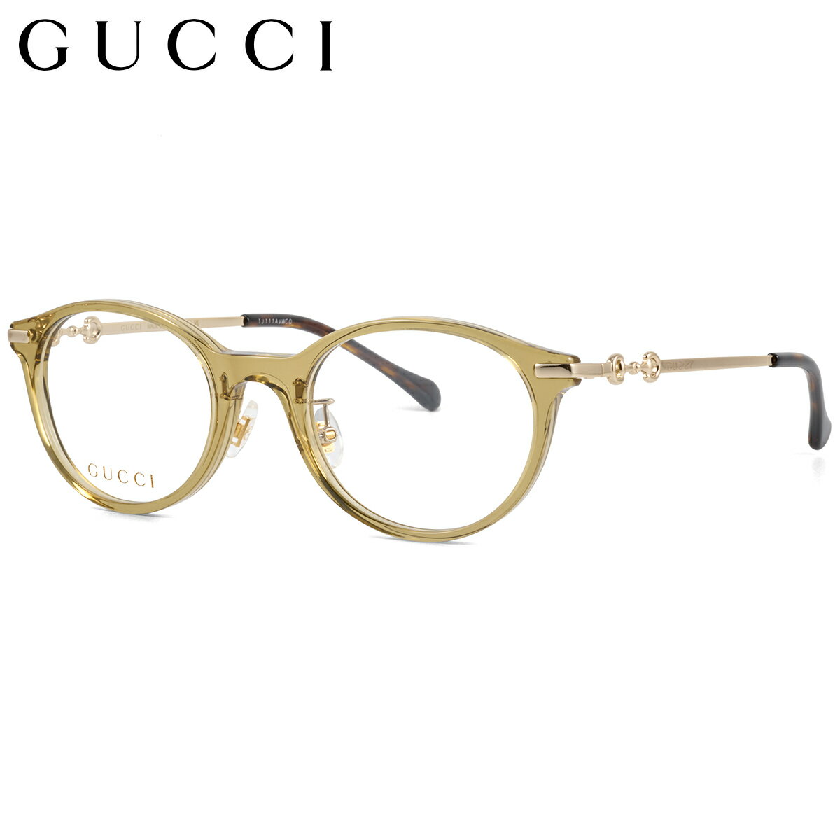 乐天商城 - グッチ GG1904OJ 003 50 メガネ GUCCI ホースビット トランスペアレント クリア ライトカーキ イタリア製 made in Italy メンズ レディース
