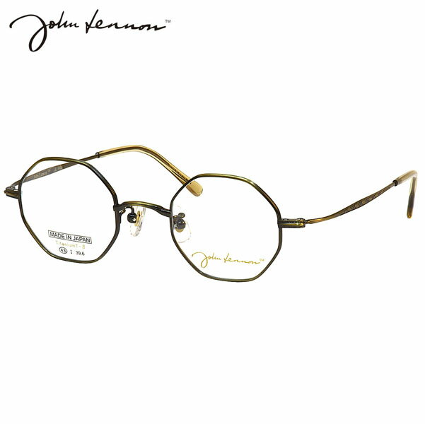 ジョンレノン JL-1108 4 43 メガネ John Lennon オクタゴン 八角形 チタン βチタン 軽い ゴールド 日本製 国産 ビートルズ オノヨーコ メンズ レディース