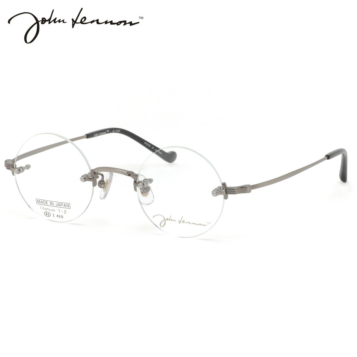 D & G - ジョンレノン JL-1127 4 43 メガネ John Lennon 縁無し 日本製 国産 メイドインジャパン メンズ レディース