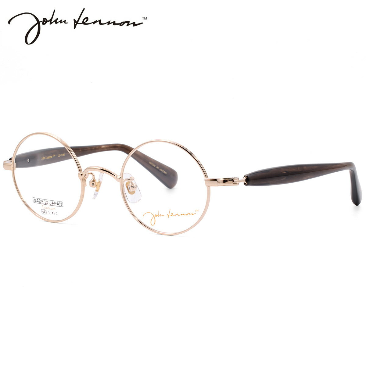 JEAN-PAUL Gaultier - ジョンレノン JL-1136 1 44 メガネ John Lennon ビートルズ オノヨーコ 日本製 国産 メンズ レディース