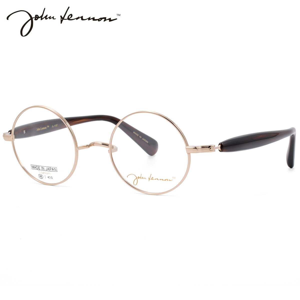 乐天商城 - ジョンレノン JL-1137 1 46 メガネ John Lennon ビートルズ オノヨーコ 日本製 国産 メンズ レディース