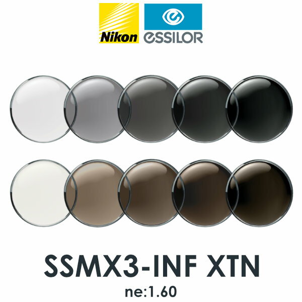 ニコン シーマックス3-インフィニット 1.60内面非球面 可視光調光レンズ カーブ付き対応 SSMX3-INF XTN..