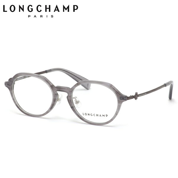 商品基本情報商品カテゴリー：メガネブランド名：LONGCHAMP (ロンシャン)型番：LO2671J 041フレームカラー：グレーササレンズカラー：--紫外線カット率：--可視光線透過率：--鼻パッド：ありレンズシェイプ分類：ボストンフレームタイプ分類：フルリムフレーム材質：プラスチックフレーム材質：メタルレンズ材質：デモレンズおすすめの性別：レディース-----------------------------------------------おすすめの性別：女性にオススメです。-----------------------------------------------付属品：専用ケース、レンズクロス、取り扱い説明書※付属品の仕様は予告なく変更になる場合がございます。予めご了承くださいませ。状態：新品未使用国内正規品デモレンズがセットされた状態での使用はできません。ご使用の際は必ずレンズを入れ替えてください。商品サイズ情報【A】レンズのよこ幅：48mm【B】レンズのたて幅：39mm【C】ブリッジ幅：18mm【D】全体のよこ幅：132mm【E】全体のたて幅：42mm【F】テンプルの長さ：140mmメーカー公表サイズ：48□18-140電脳眼鏡が厳選したレンズについて&nbsp;ご希望のレンズの屈折率やコートの種類等により、「NIKON」「SEIKO」「HOYA」などのメーカーが発売している多くのレンズの中から最適なレンズを厳選しています。&nbsp;※ご指定可能なメーカー&nbsp;※ご希望のメーカーがご指定可能なメーカーのリストにない場合や、当店指定以外のレンズ、調光レンズ、偏光レンズ等、選択肢にないレンズもお問い合わせいただきましたら、ご対応の可否等についてお調べさせていただきます。その際、差額が発生する可能性がございますので、予めご了承ください。&nbsp;&nbsp;&nbsp;LO2671Jキーホールブリッジがレトロなプラスチックフレームに、アンティークカラーのメタルテンプルが光るコンビネーションフレーム。レンズの上部を少し切り取ったような、独特なレンズシェイプのがオシャレ上級者を思わせるモデルです。重くなりがちなプラスチックフレームを、クリア素材を使用することにより、ふわりと柔らかい印象に仕上がりました。テンプル両サイドにはLONGCHAMPのロゴ文字や、右テンプルエンドの乗馬マークが控えめに光り、さりげなくブランドアピールをしてくれます。&nbsp;&nbsp;