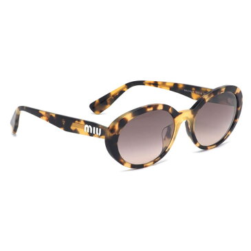 ミュウミュウ MIUMIU サングラス MU01USA 7S0QZ9 53サイズ オーバル キャッツアイ フォックス キャットアイ ミウミウ グラデーションレンズ デミ ハバナ べっ甲 茶色 レディース