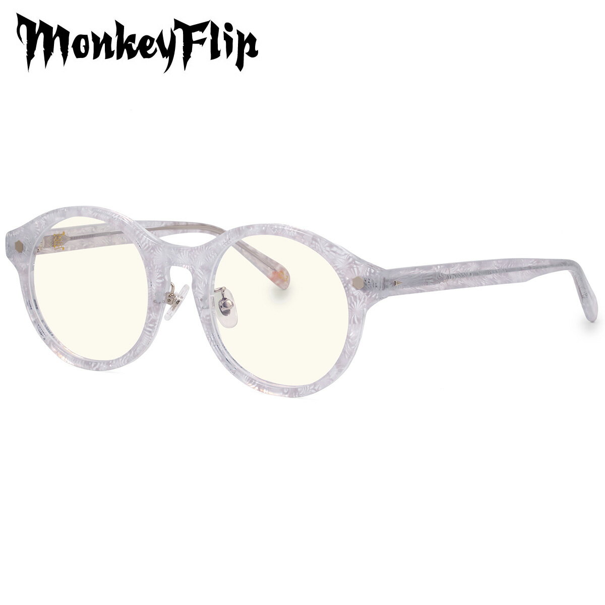 Rakuten - モンキーフリップ 蜜 C3 51 メガネ Monkey Flip MonkeyFlip Collection 蜜 みつ マーブル柄 メンズ レディース