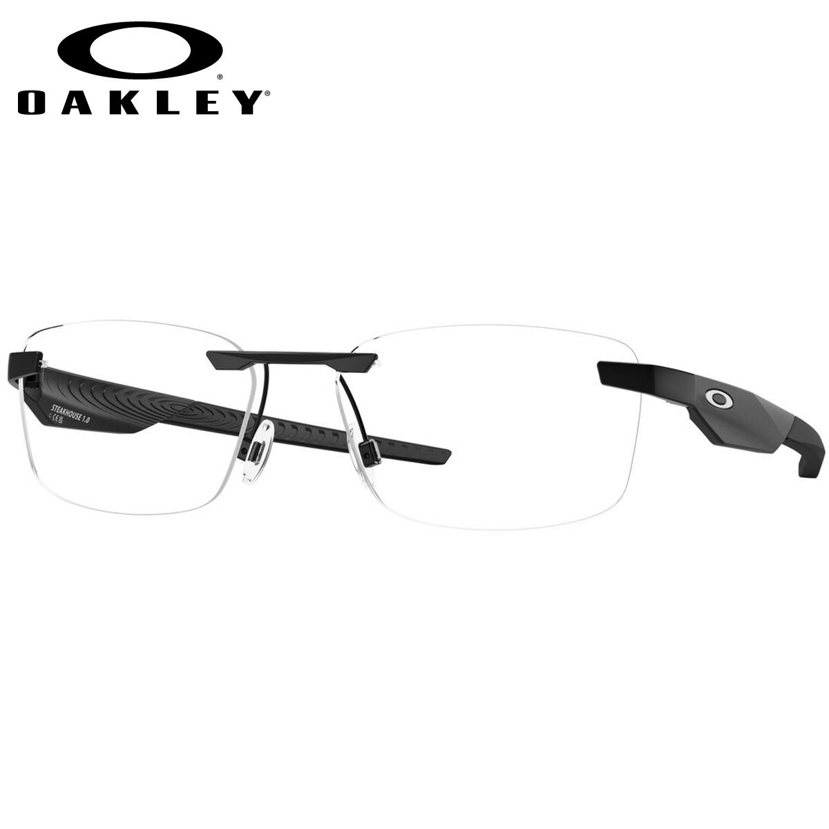 No Rim - オークリー OX3126-01-55 メガネ OAKLEY ステーキハウス1.0 STEAKHOUSE 1.0 Satin black オークレー 縁無し メンズ レディース [26N1OO]